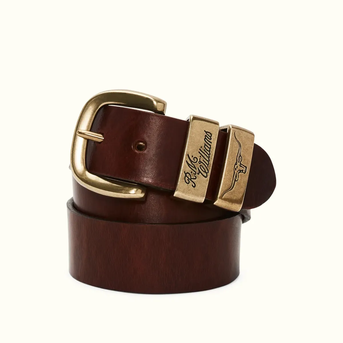 R.M.Williams Drover Belt Mid Brown
