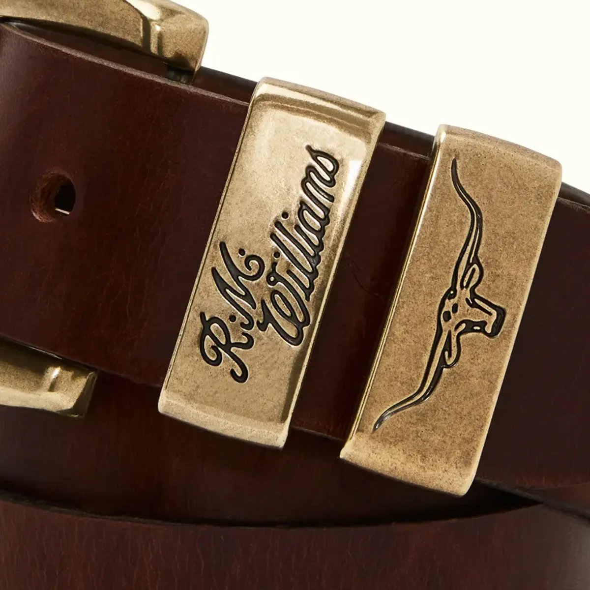 R.M.Williams Drover Belt Mid Brown