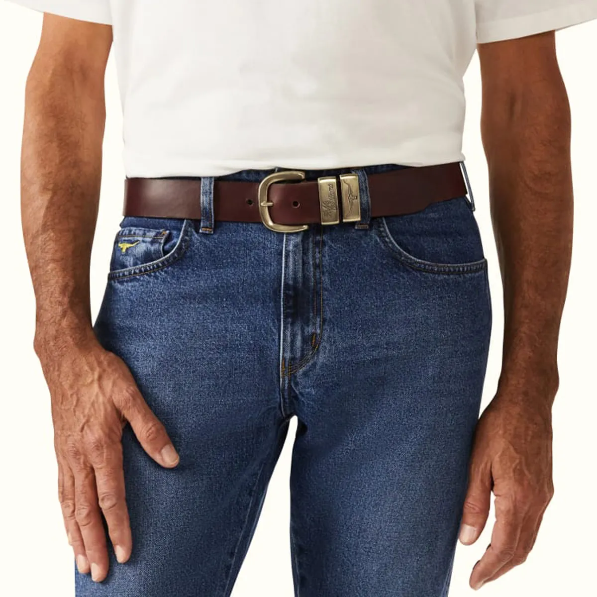 R.M.Williams Drover Belt Mid Brown