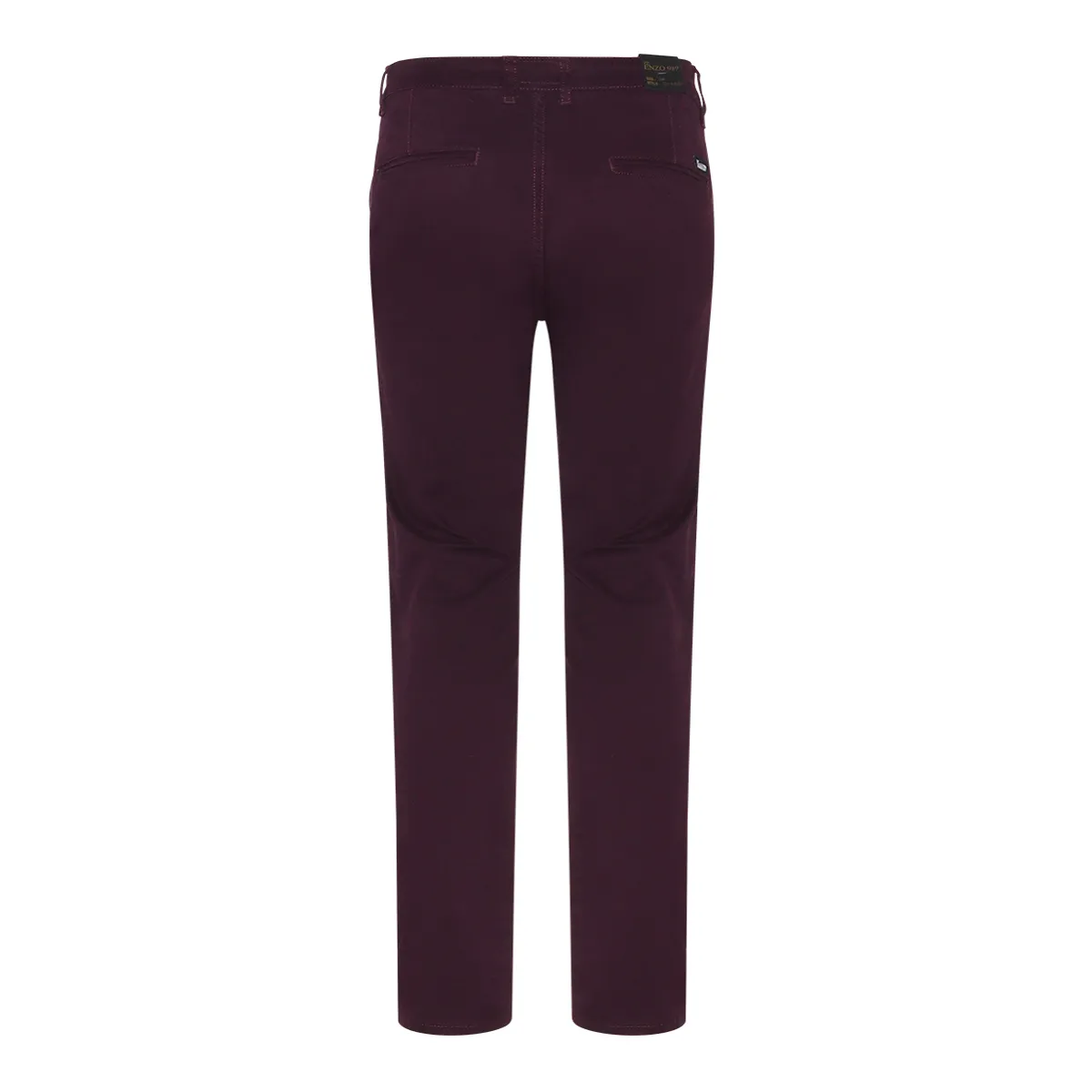 Enzo Slim Stretch Chino In Burgundy