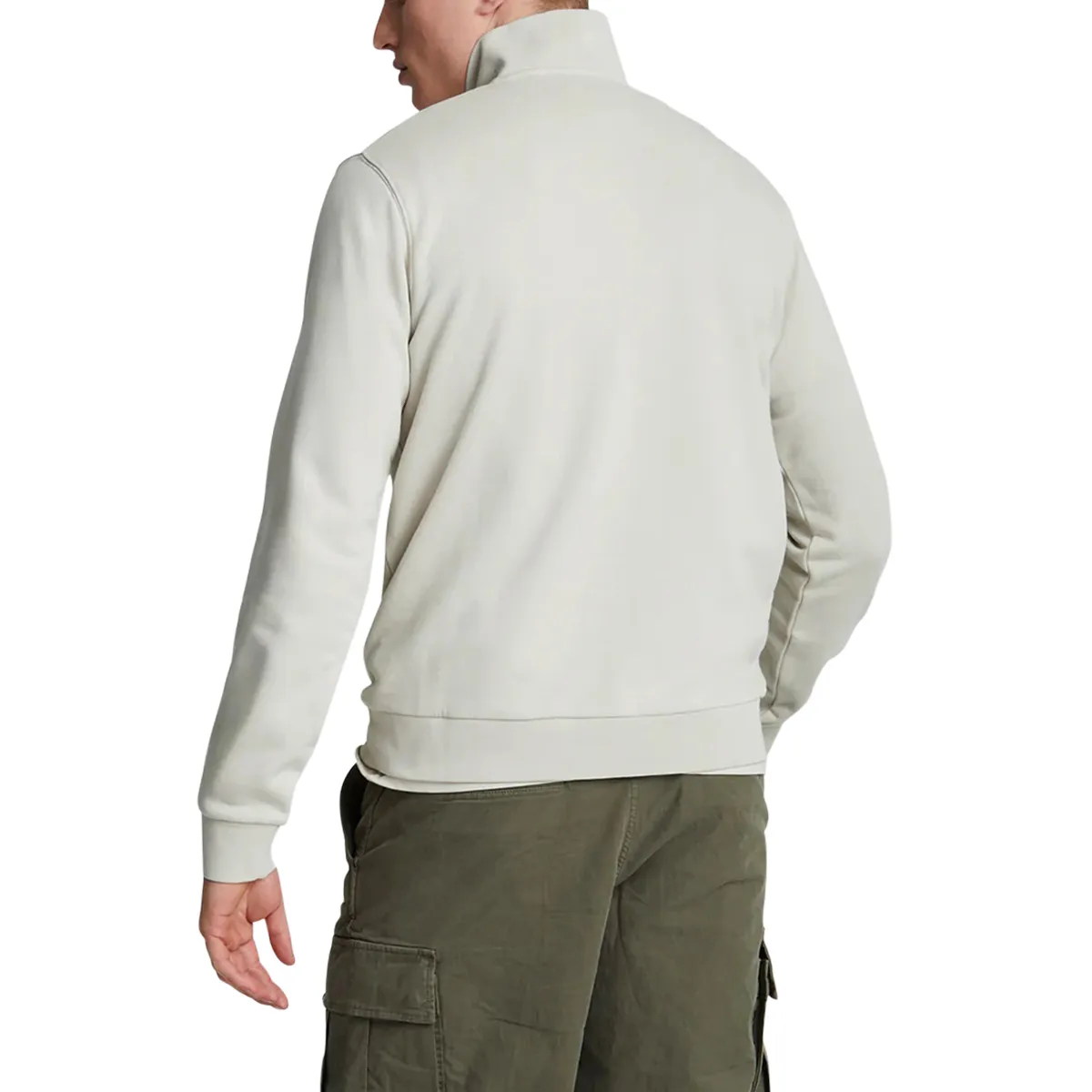 Lyle & Scott Tonal Eagle Quarter Zip Sweatshirt Cove
