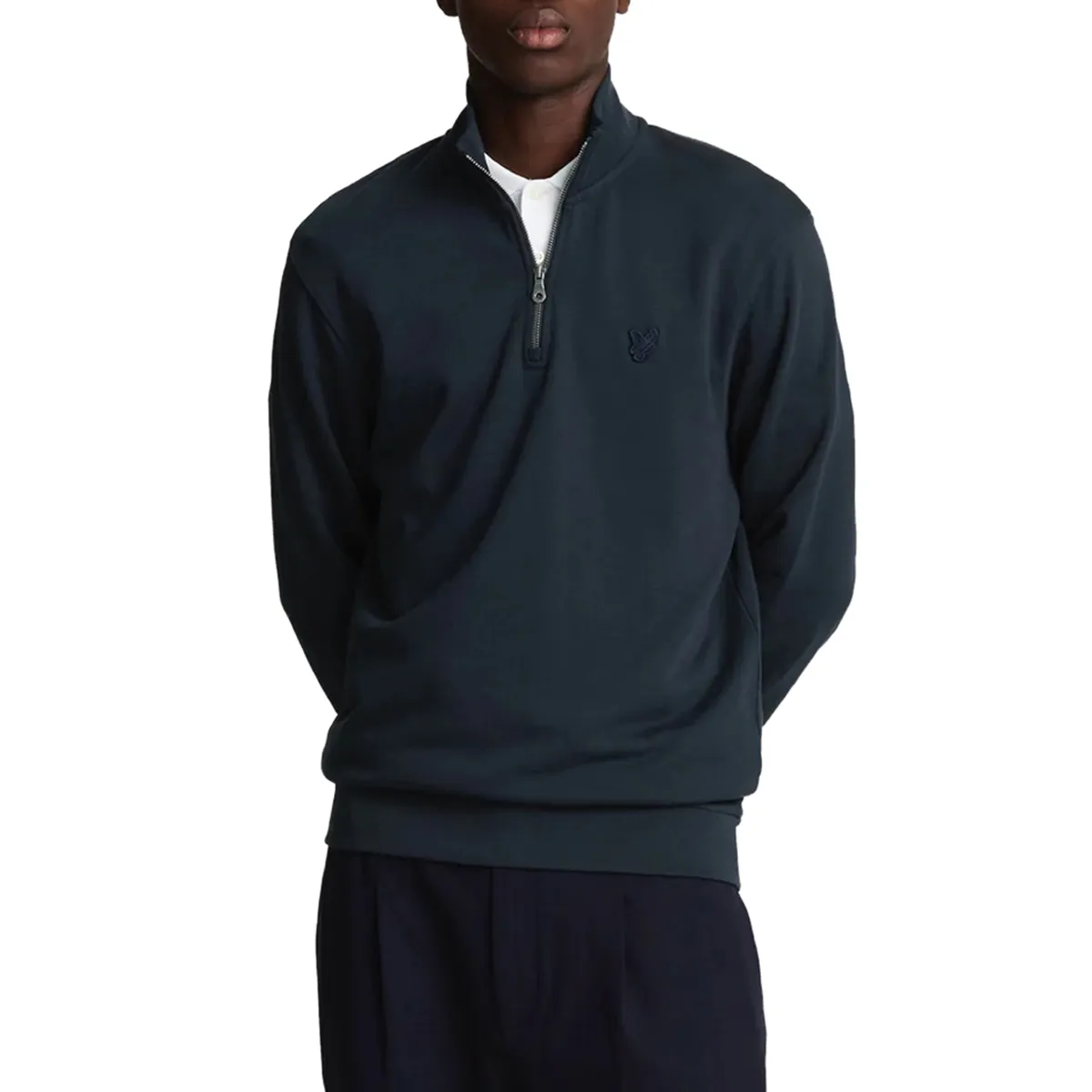 Lyle & Scott Tonal Eagle Quarter Zip Swe