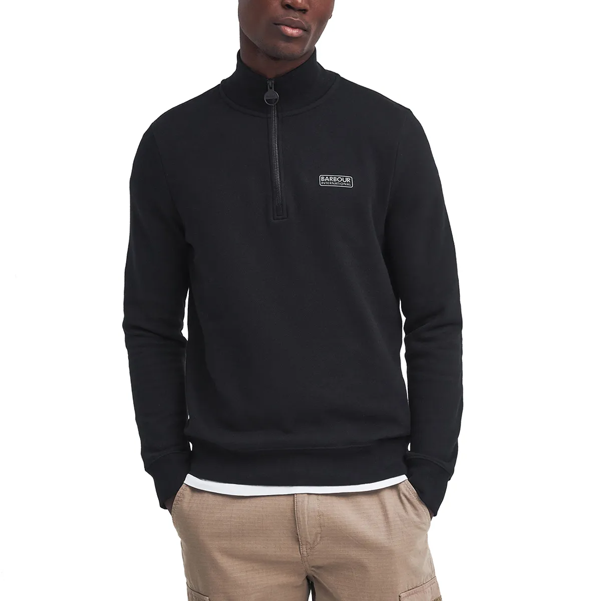 Barbour Essential Half Zip Sweat Black