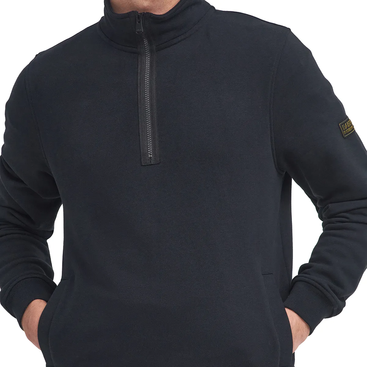 Barbour Outline Funnel Half Zip Sweat Black