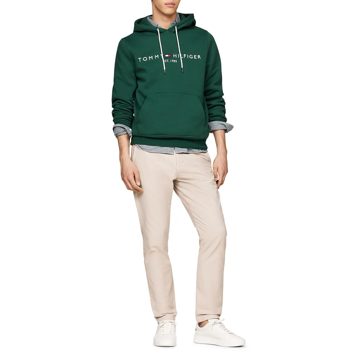 Tommy Hilfiger Logo Hoodie Green