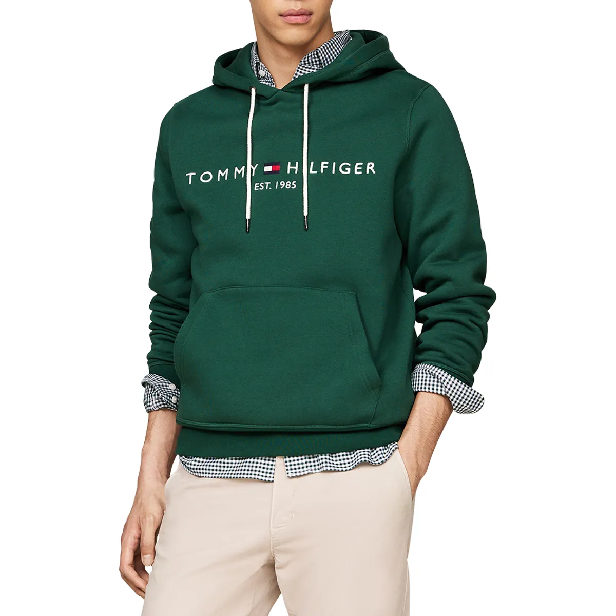 Tommy Hilfiger Logo Hoodie Green