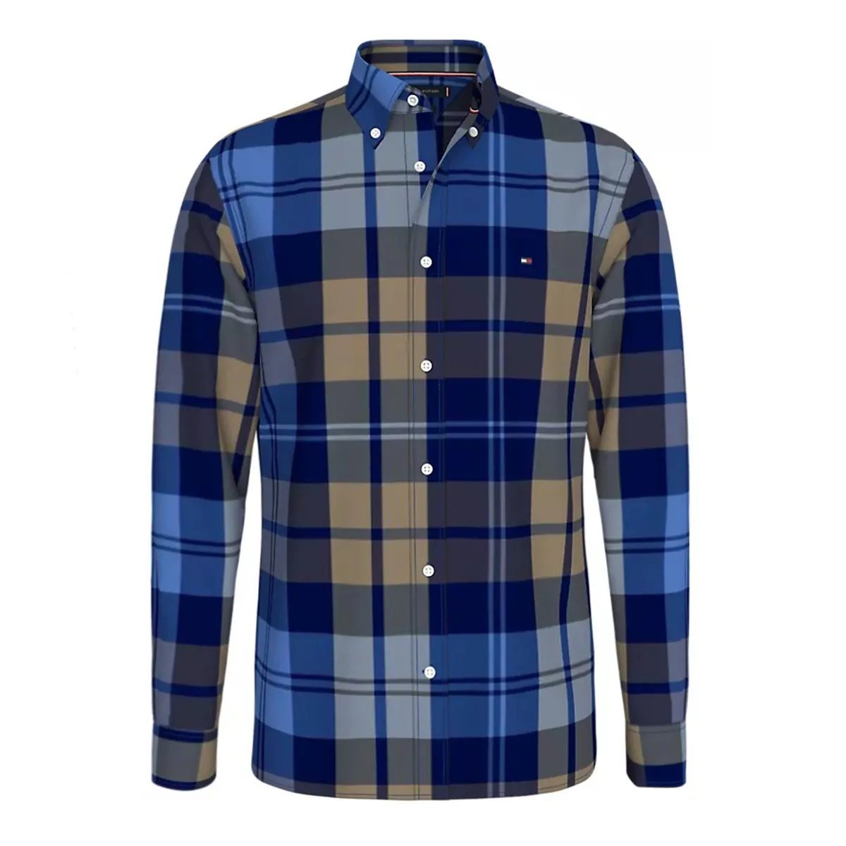 Tommy Hilfiger Oxford Blackwatch Check Shirt Navy