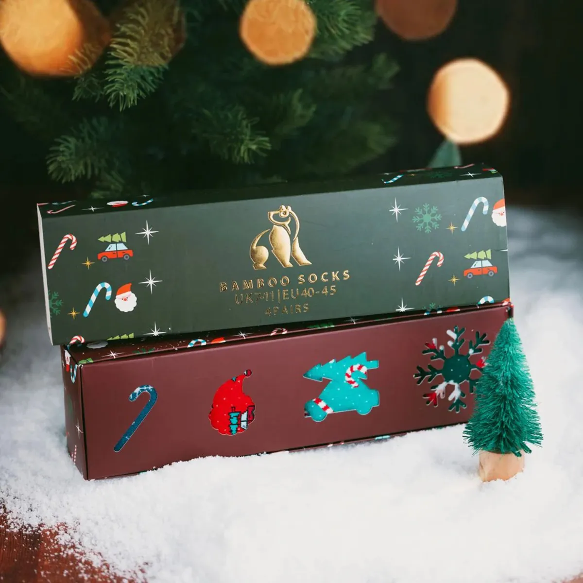 Swole Panda Christmas Drawer Gift Socks