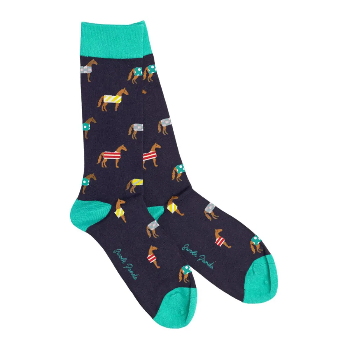 Swole Panda Horse Socks Navy