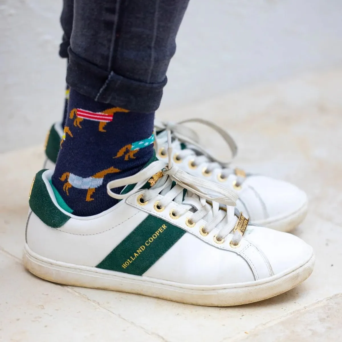 Swole Panda Horse Socks Navy