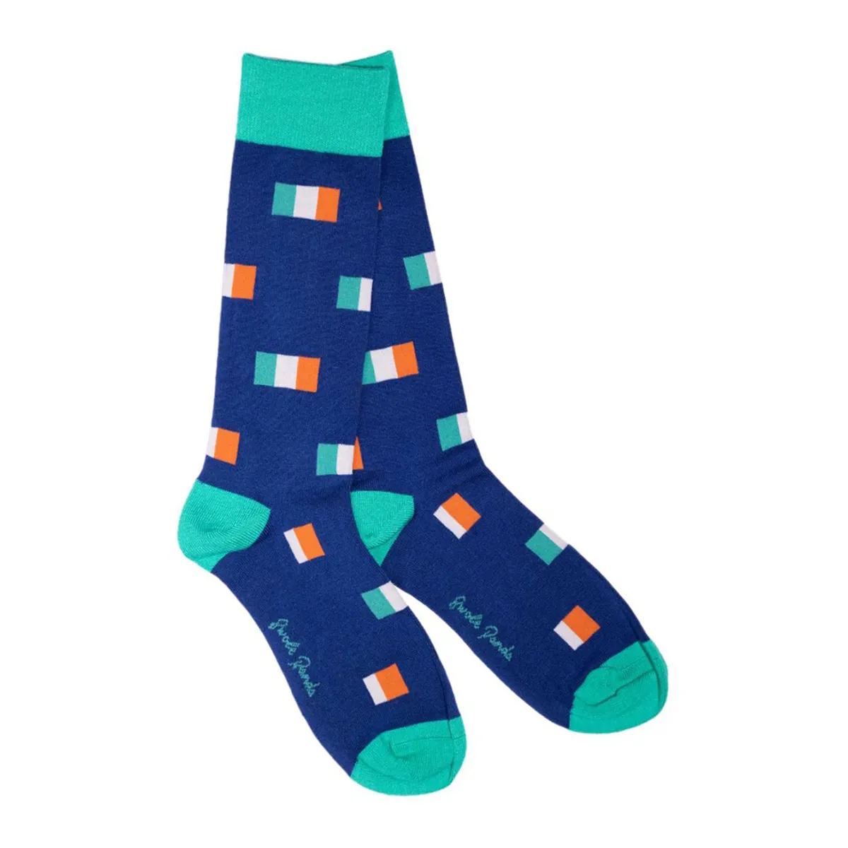 Swole Panda Irish Flag Socks Blue