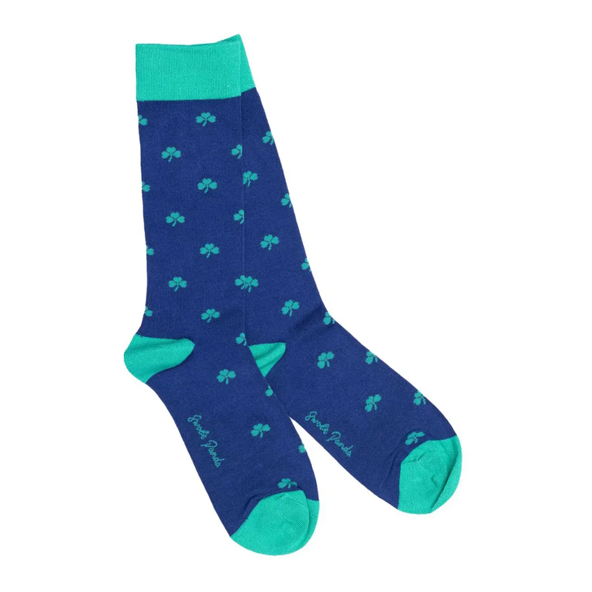 Swole Panda Clover Socks Blue