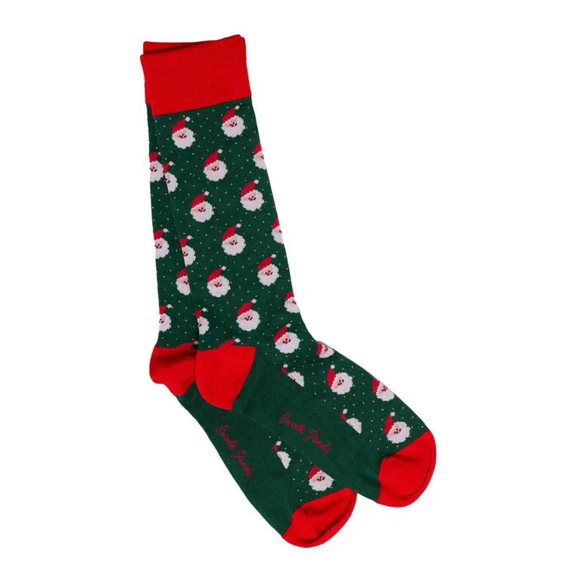 Swole Panda Santa Claus Socks Green