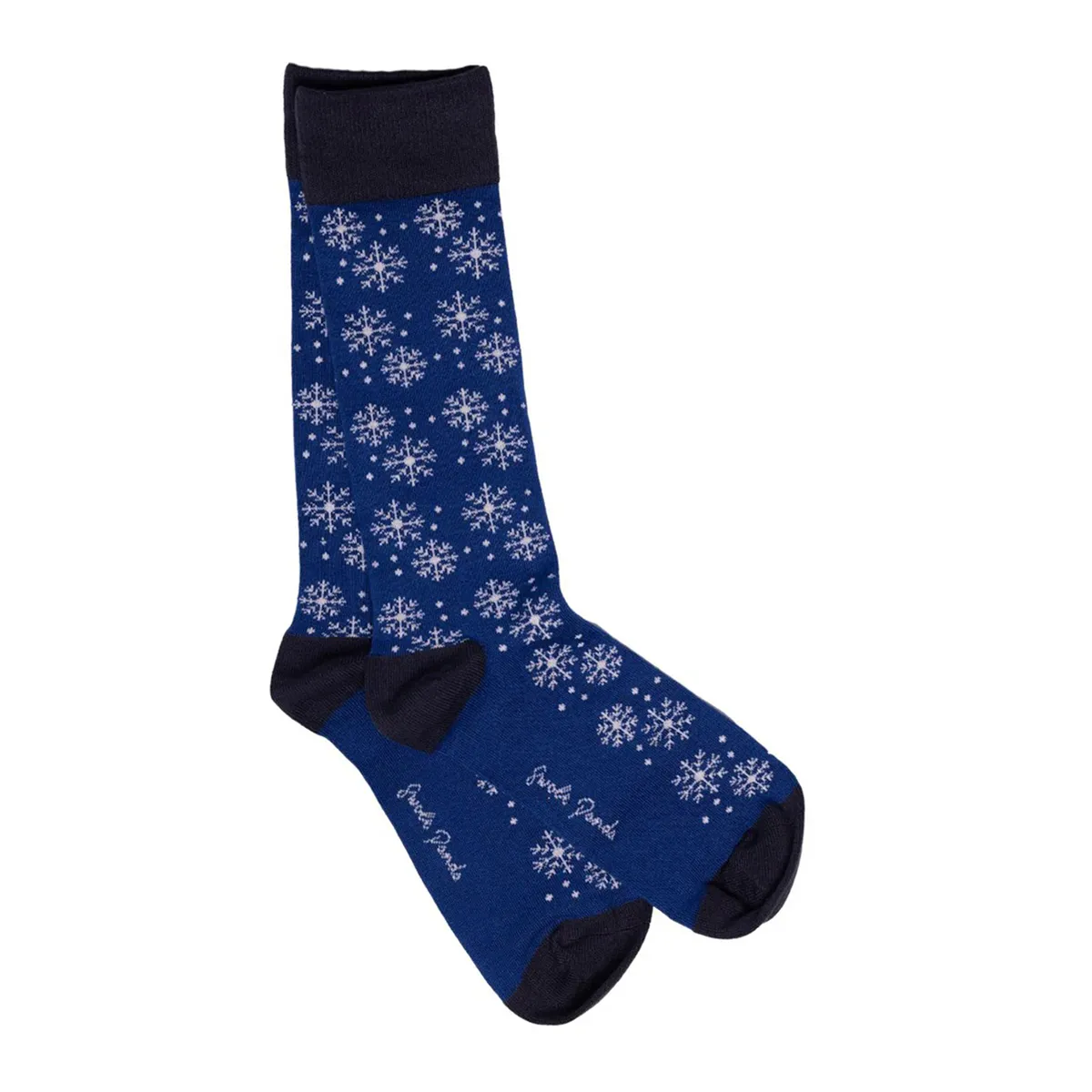 Swole Panda Snowflake Socks Blue