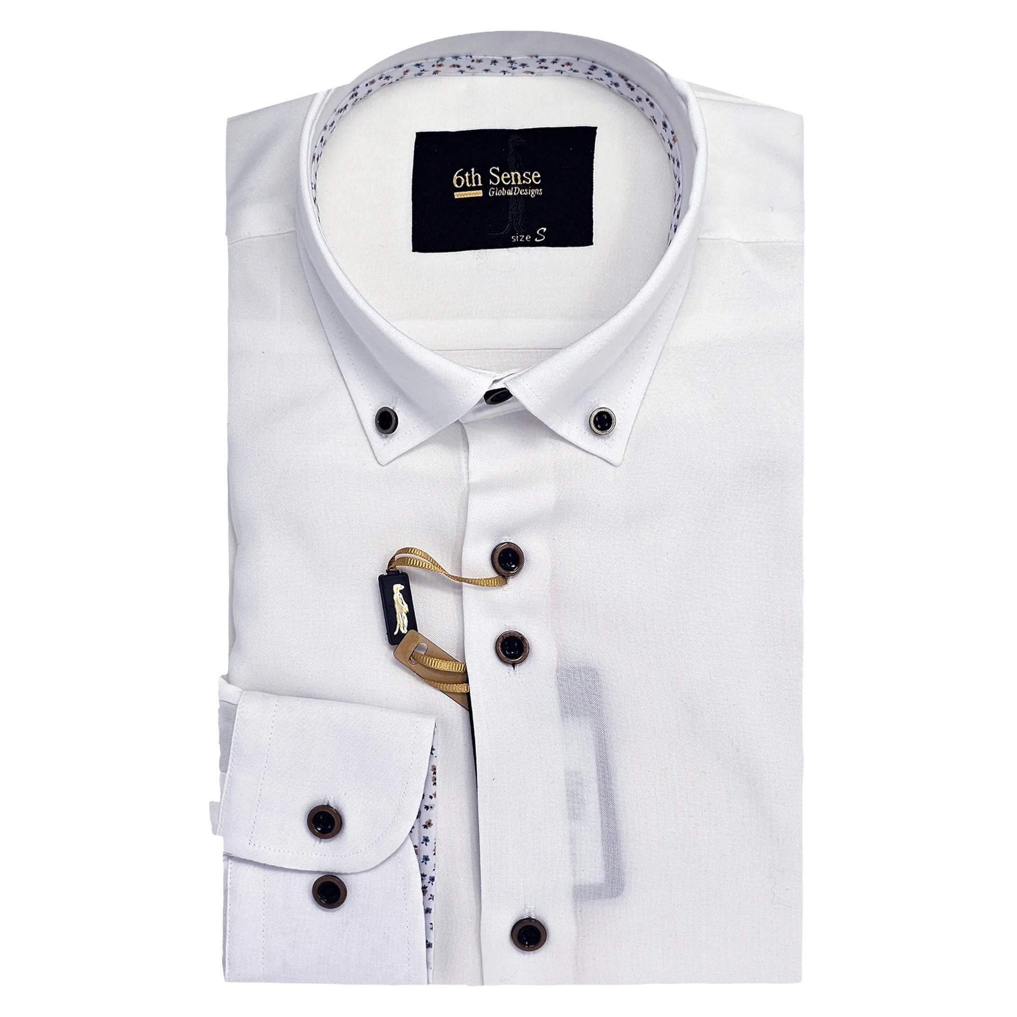 6th Sense LS BD Lyocell Shirt White B