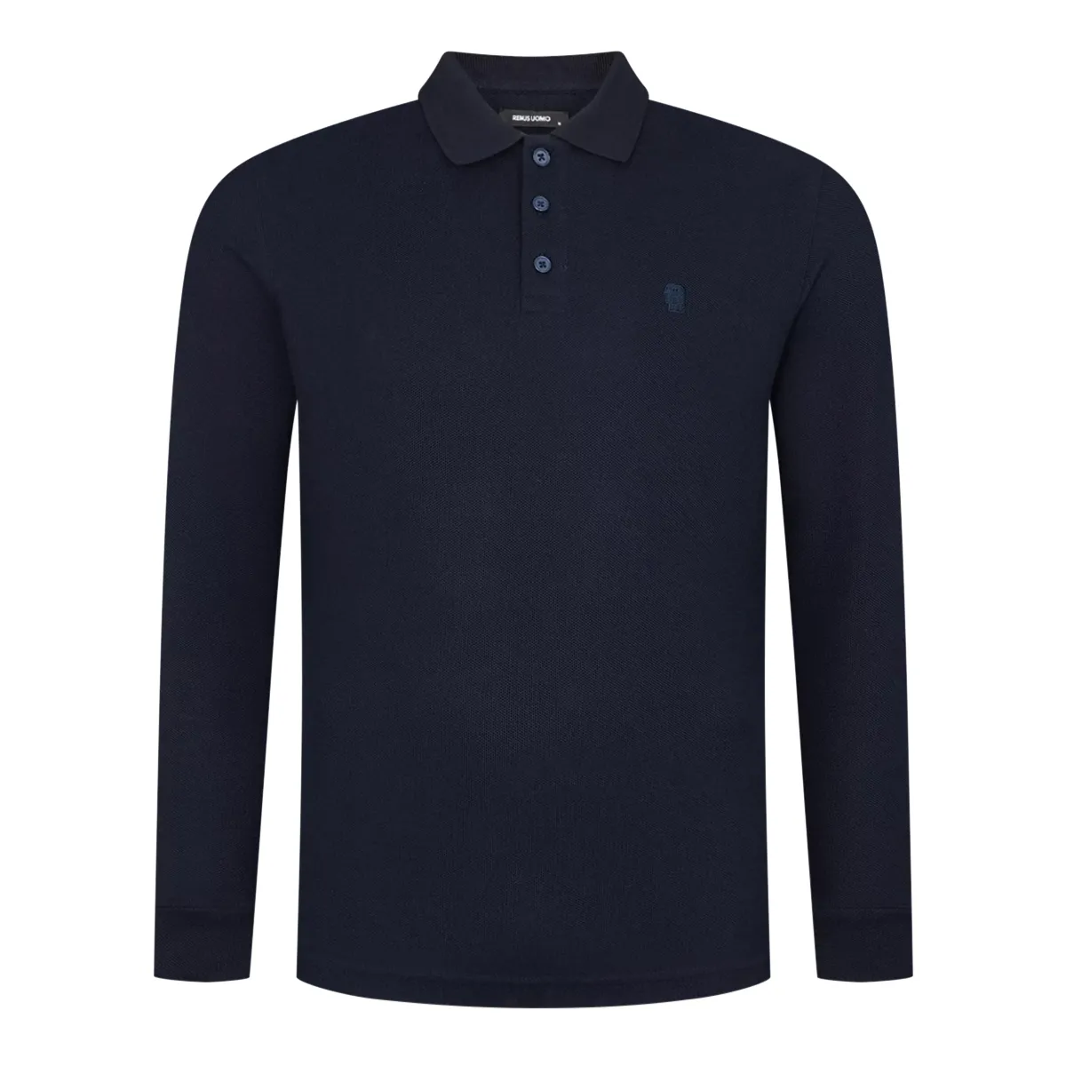 Remus Uomo LS Polo Shirt In Navy