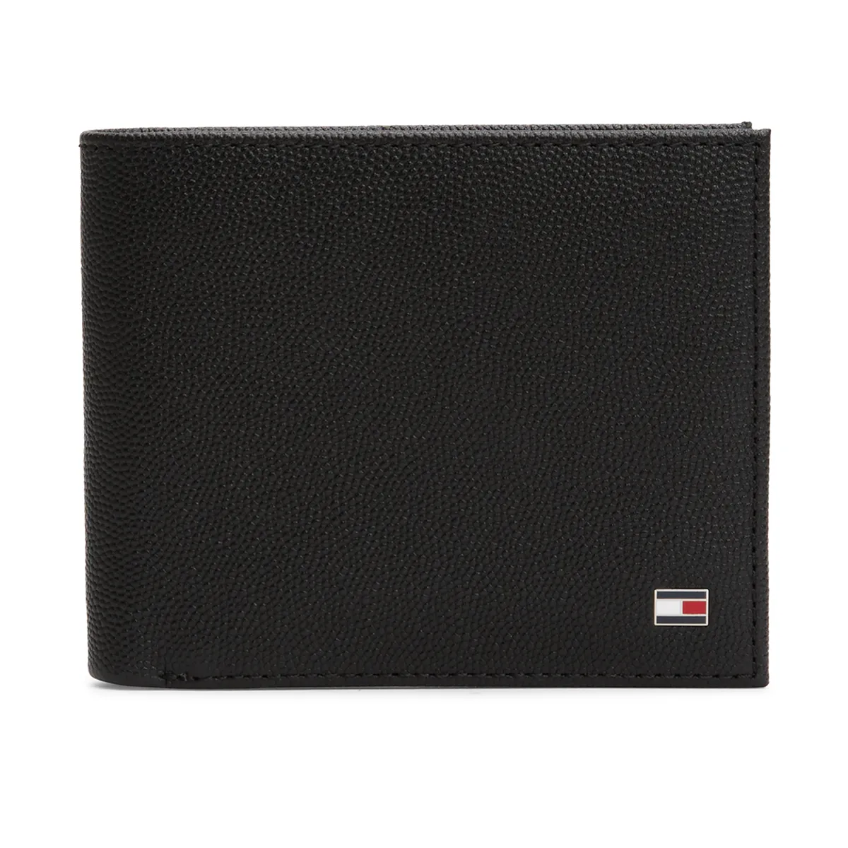Tommy Hilfiger Flag and Coin Leather Wallet Black