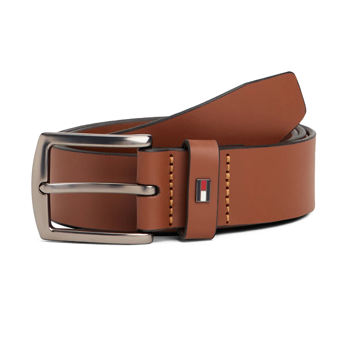 Tommy Hilfiger Denton Leather Belt Winter Cognac