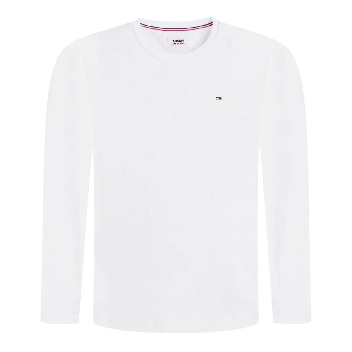 Tommy Jeans Rib Lon T-Shirt Tommy Classic White 100