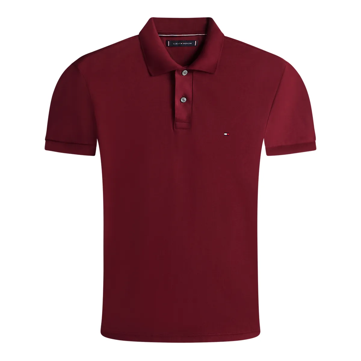 Tommy Hilfiger Reg Liquid Cotton Polo Deep Burgandy