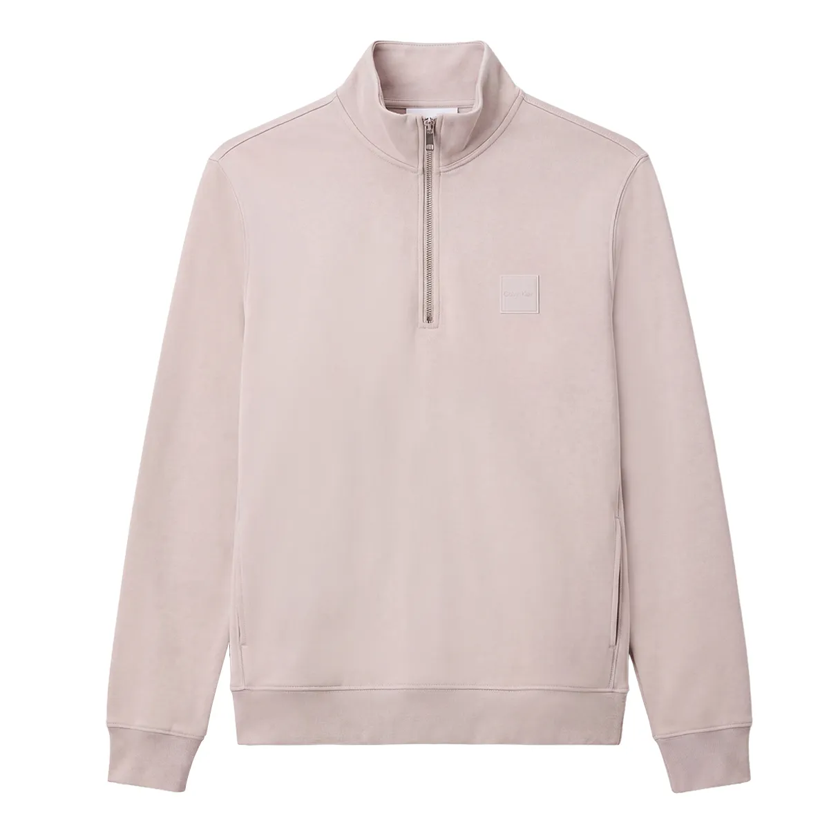 Calvin Klein Small Logo Half Zip Sweat Ashes of Rose