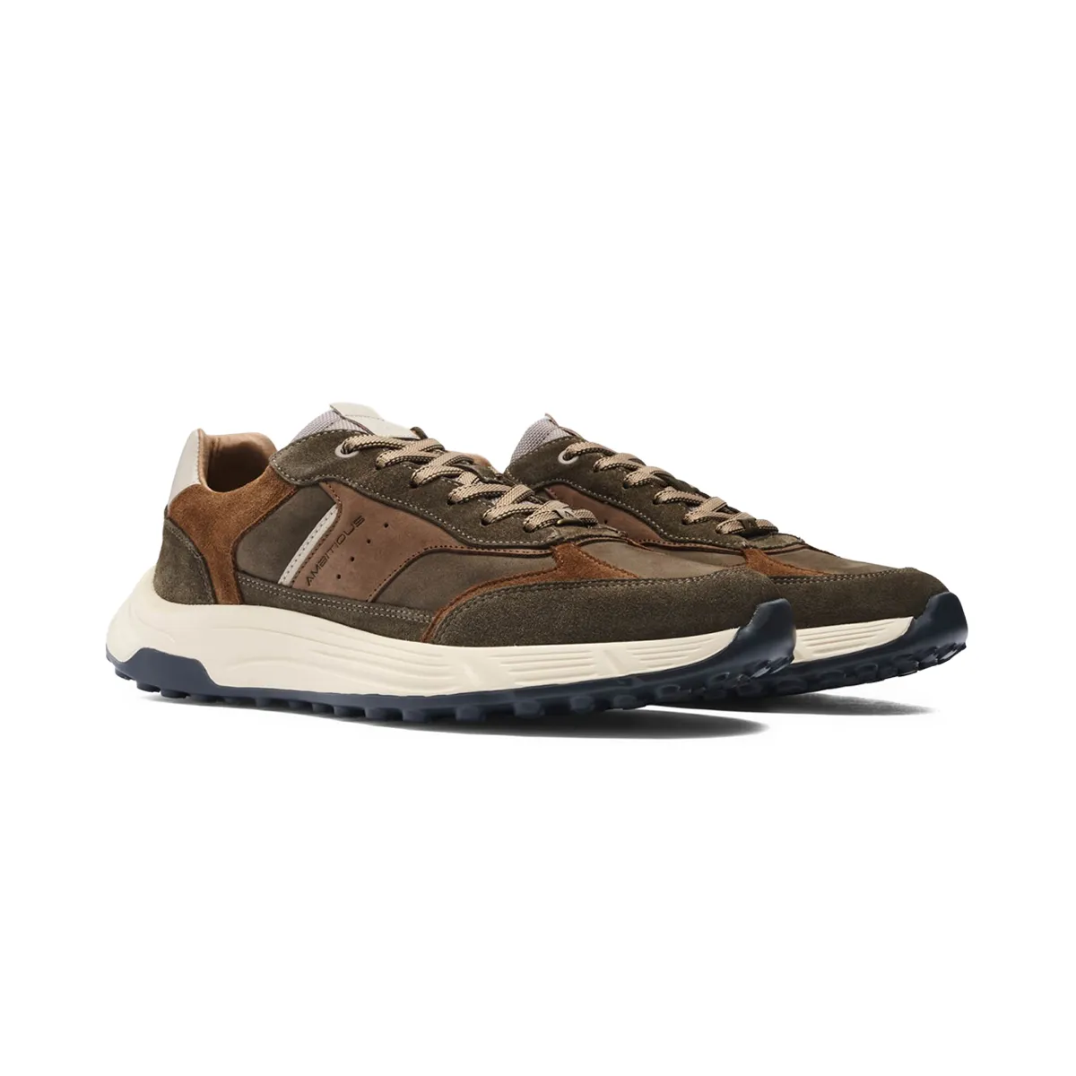 Ambitious Leather Hall Trainer Kaki Taupe