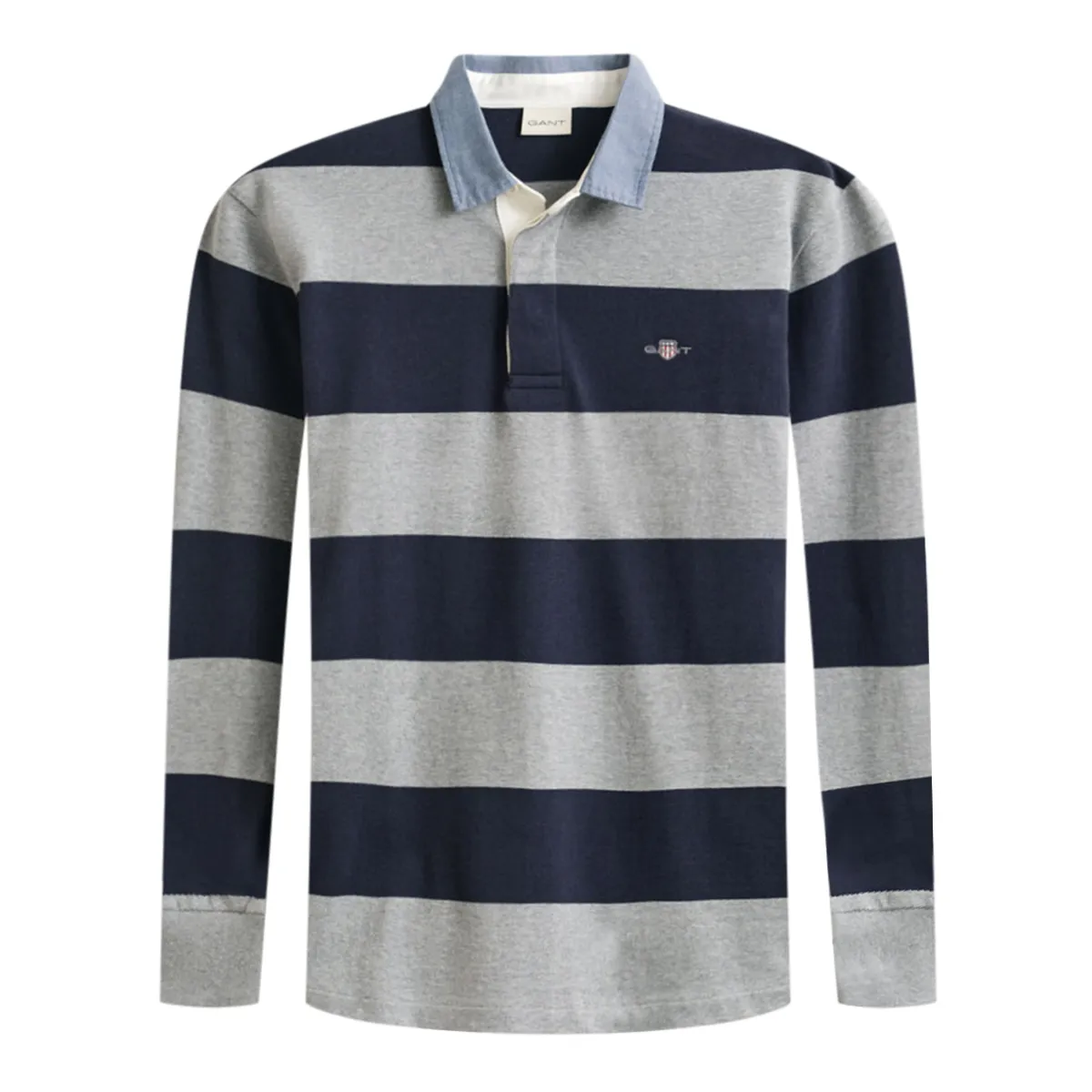 Gant LS Classic Heavy Rugger Grey Melange AW26