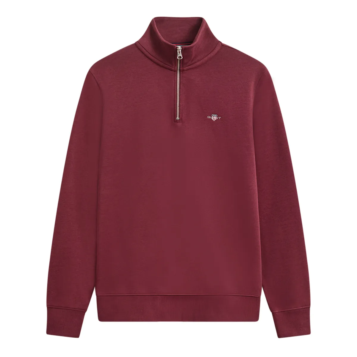 Gant Reg Shield Half Zip Sweatshirt Grape Wine