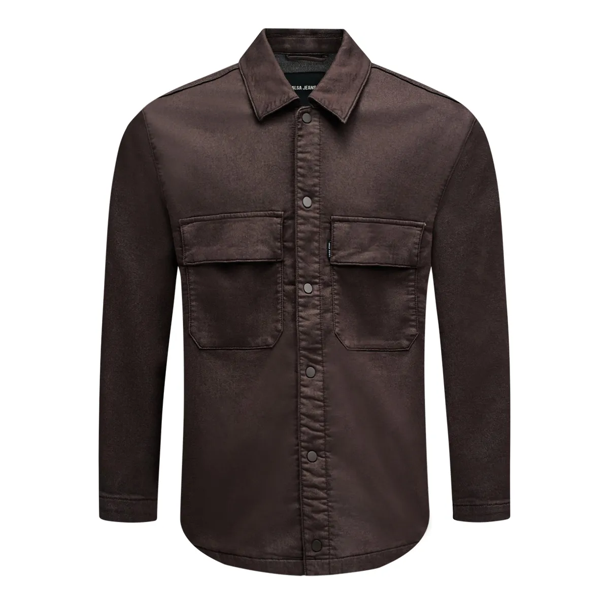Salsa Jeans S-Activ Raw Overshirt Dark Brown