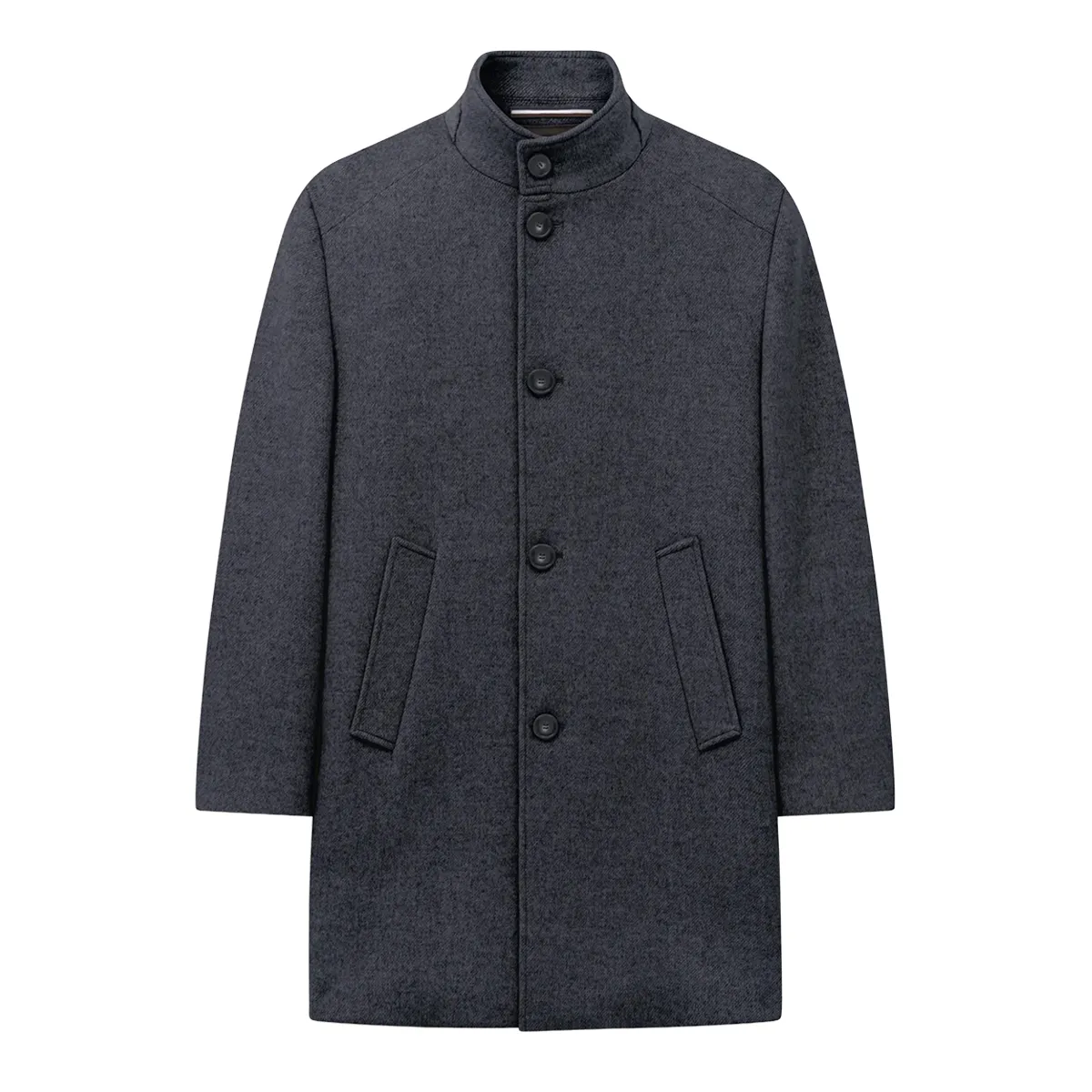 Bugatti Full Length Wool Button Coat Navy - 390