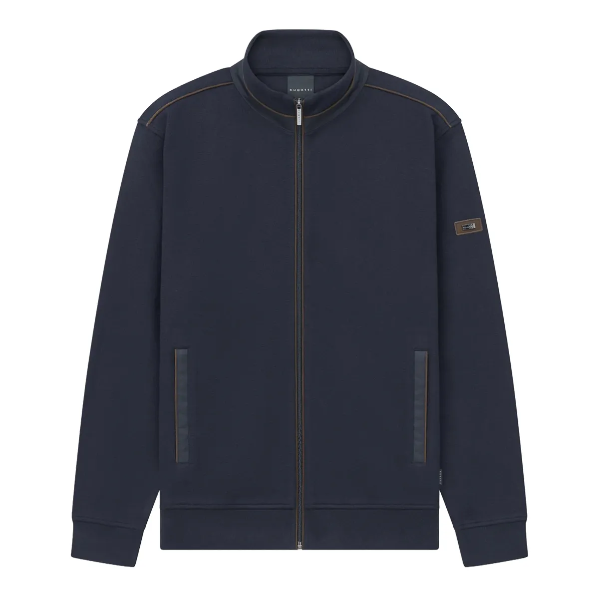 Bugatti Knit Full Zip Sweatshirt Navy AW26