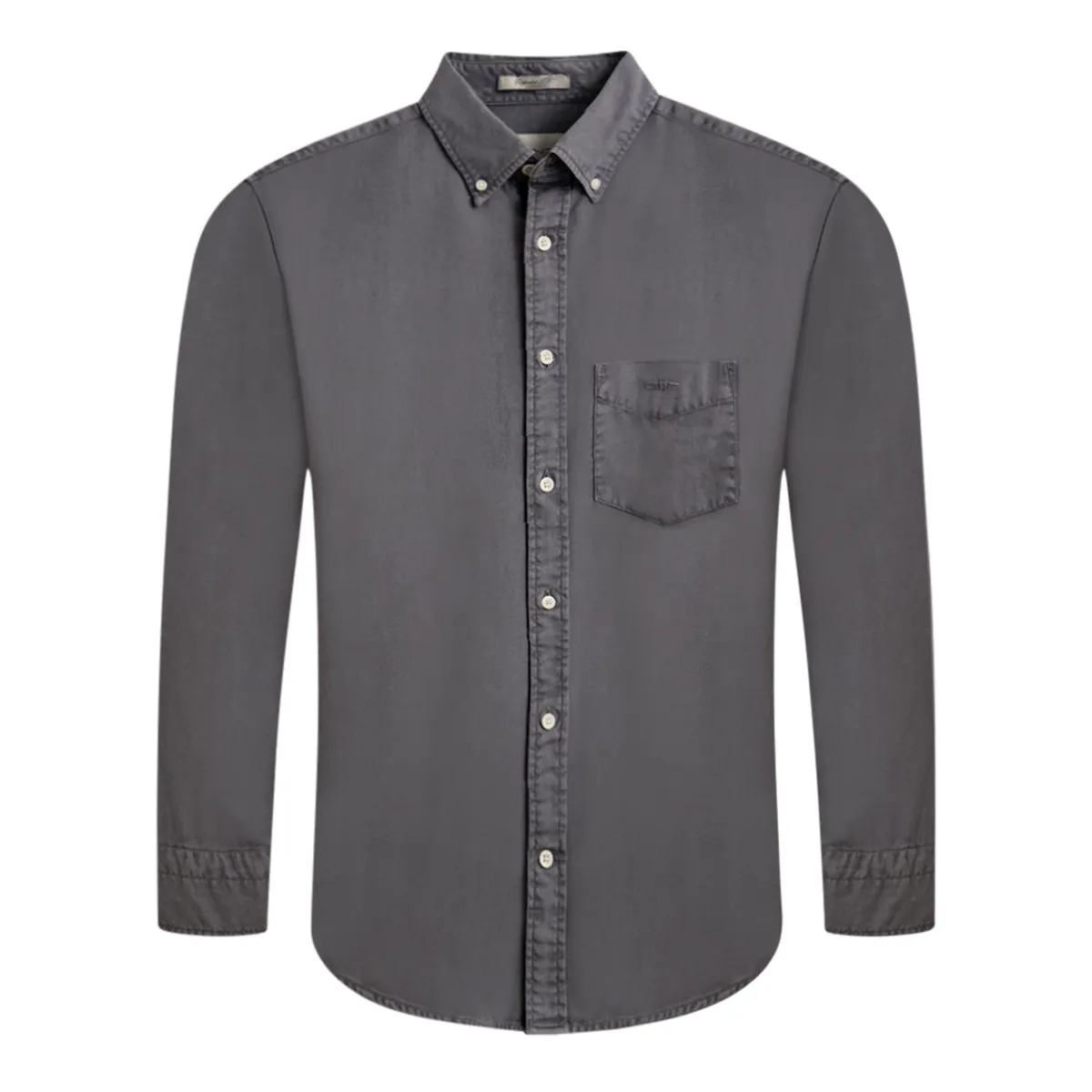Gant LS Reg GMNT Dyed Twill Shirt Anthracite