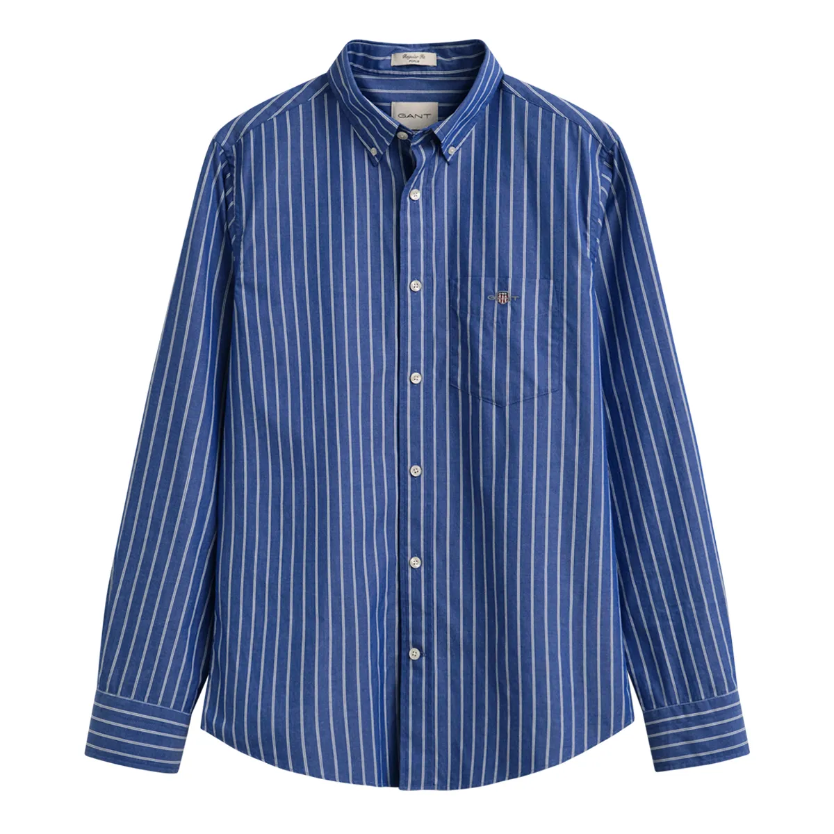 Gant LS Reg Classic Poplin Stripe Shirt - 436