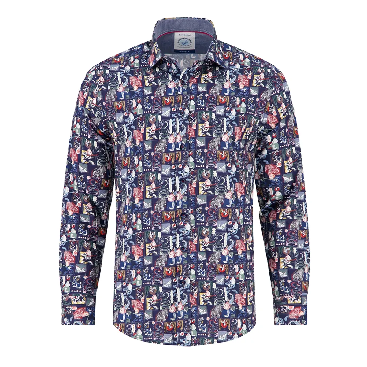Fish Named Fred LS Manga Shirt Navy