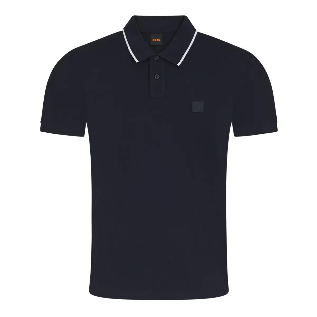 Boss SS Passerford Tipped Polo Shirt Dark Navy AW26