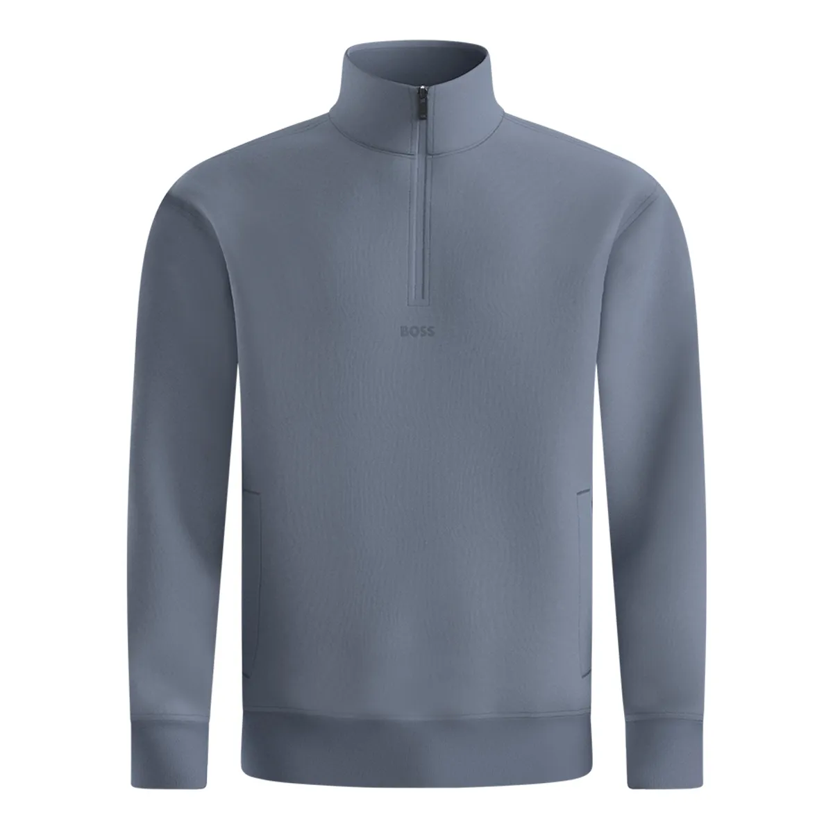 Boss Ze Smal Zzip Half Zip Sweat Medium Blue