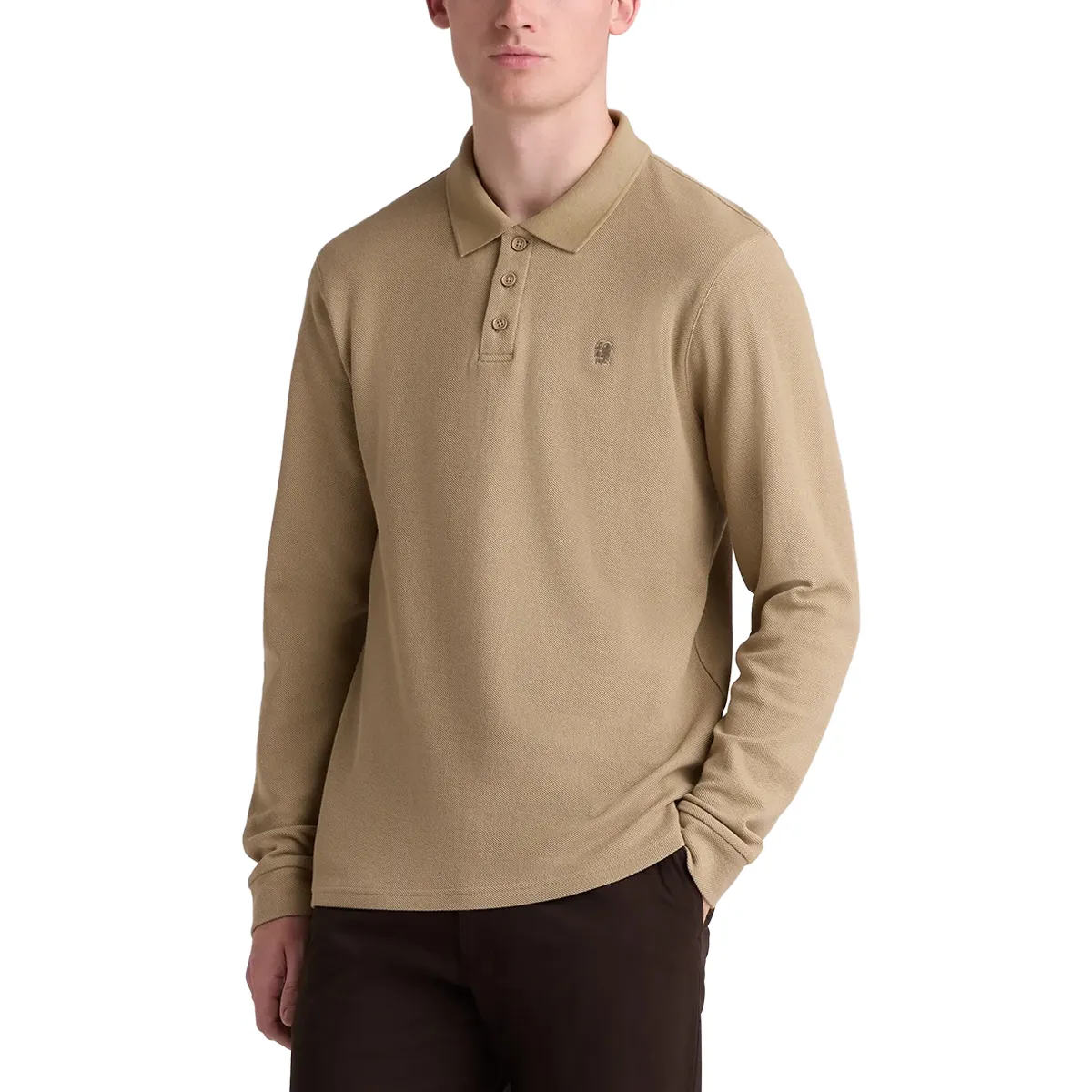 Remus Uomo LS Polo Shirt Beige - AW26