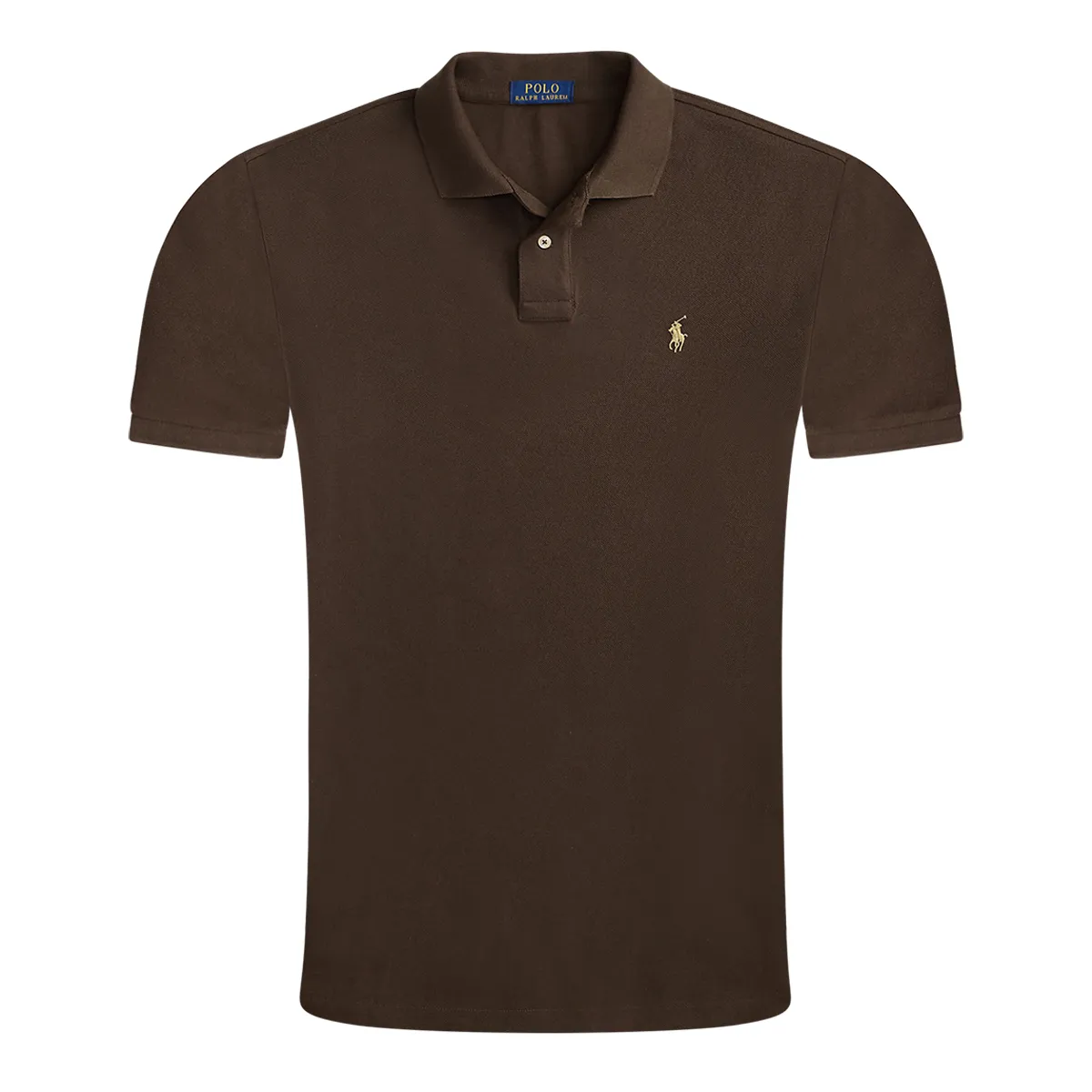 Ralph Lauren SS Knit Polo Shirt Brown