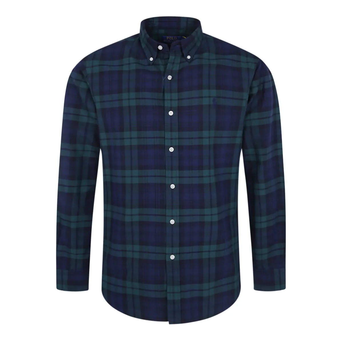 Ralph Lauren LS Checked Sport Shirt Navy Green AW26