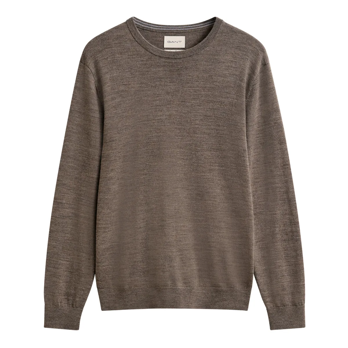 Gant Extrafine Merino Crew Neck Dark Hazelnut