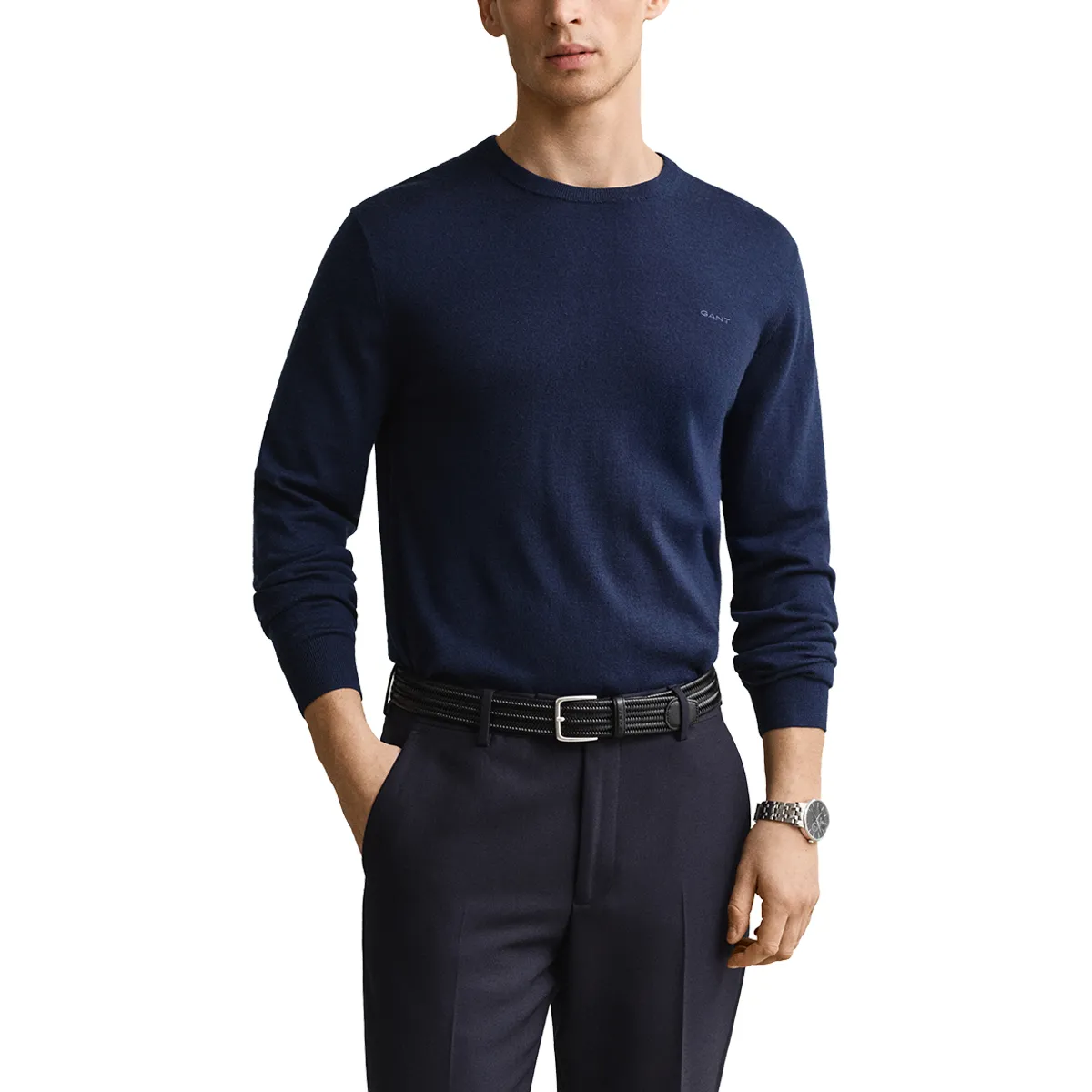 Gant Extrafine Merino Crew Neck Marine - view 2
