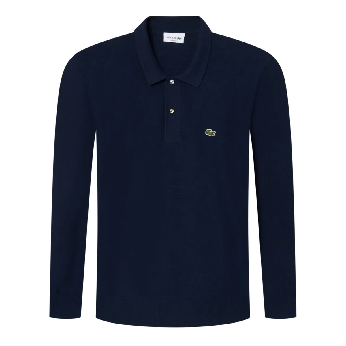 Lacoste LS Knit Polo Shirt Navy Blue - 166