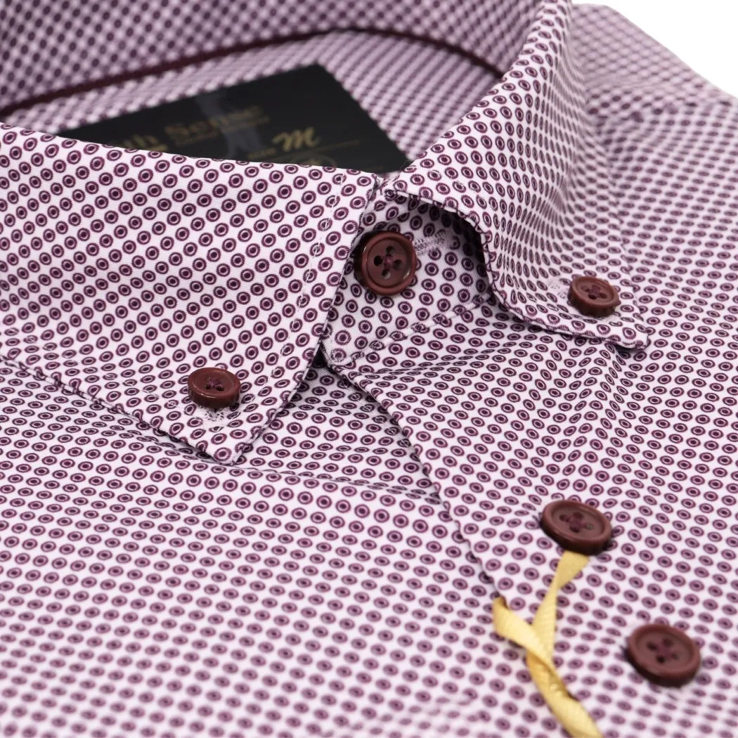 6th Sense LS Disc Print BD Shirt Purple