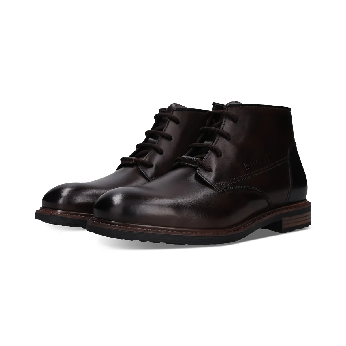 Bugatti Leather Zip Boot Dark Brown 6100 AW26