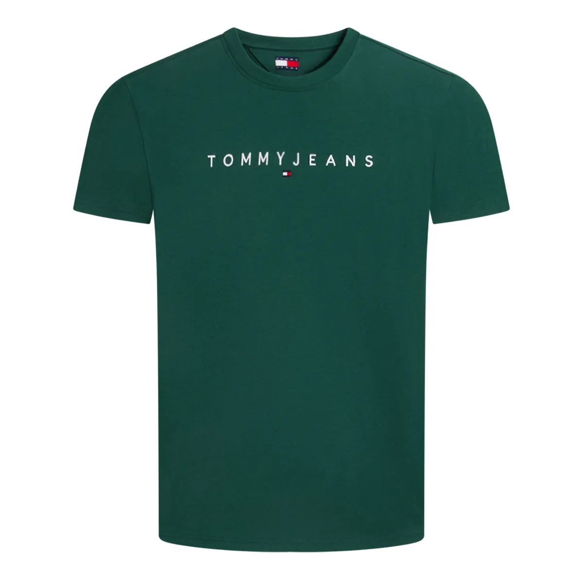 Tommy Jeans SS Reg Linear Logo T-Shirt Green - MBM