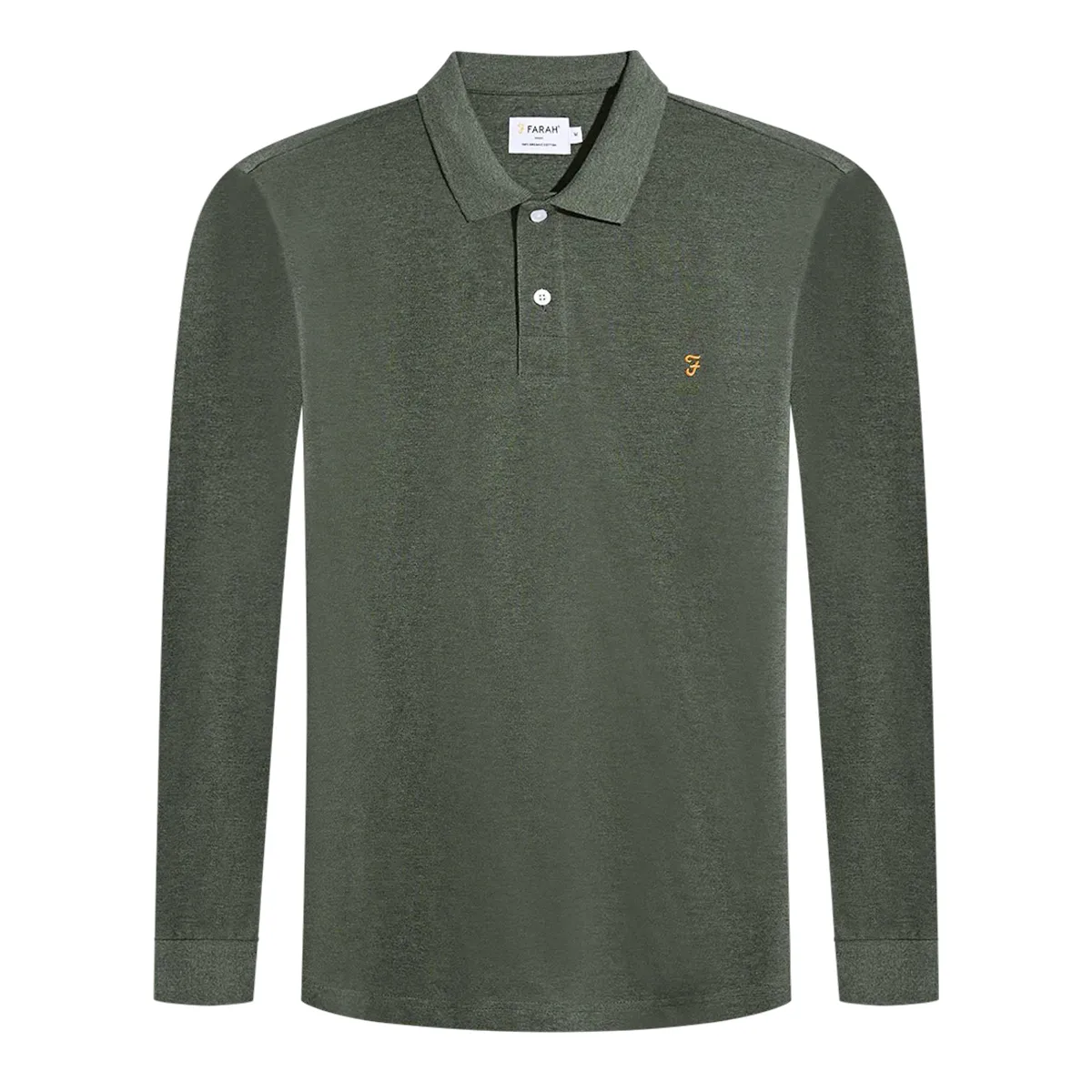 Farah LS Cunningham Polo Shirt Rosemary Marl