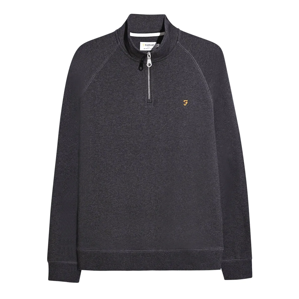 Farah Arnold Quarter Zip Sweatshirt Wash Black