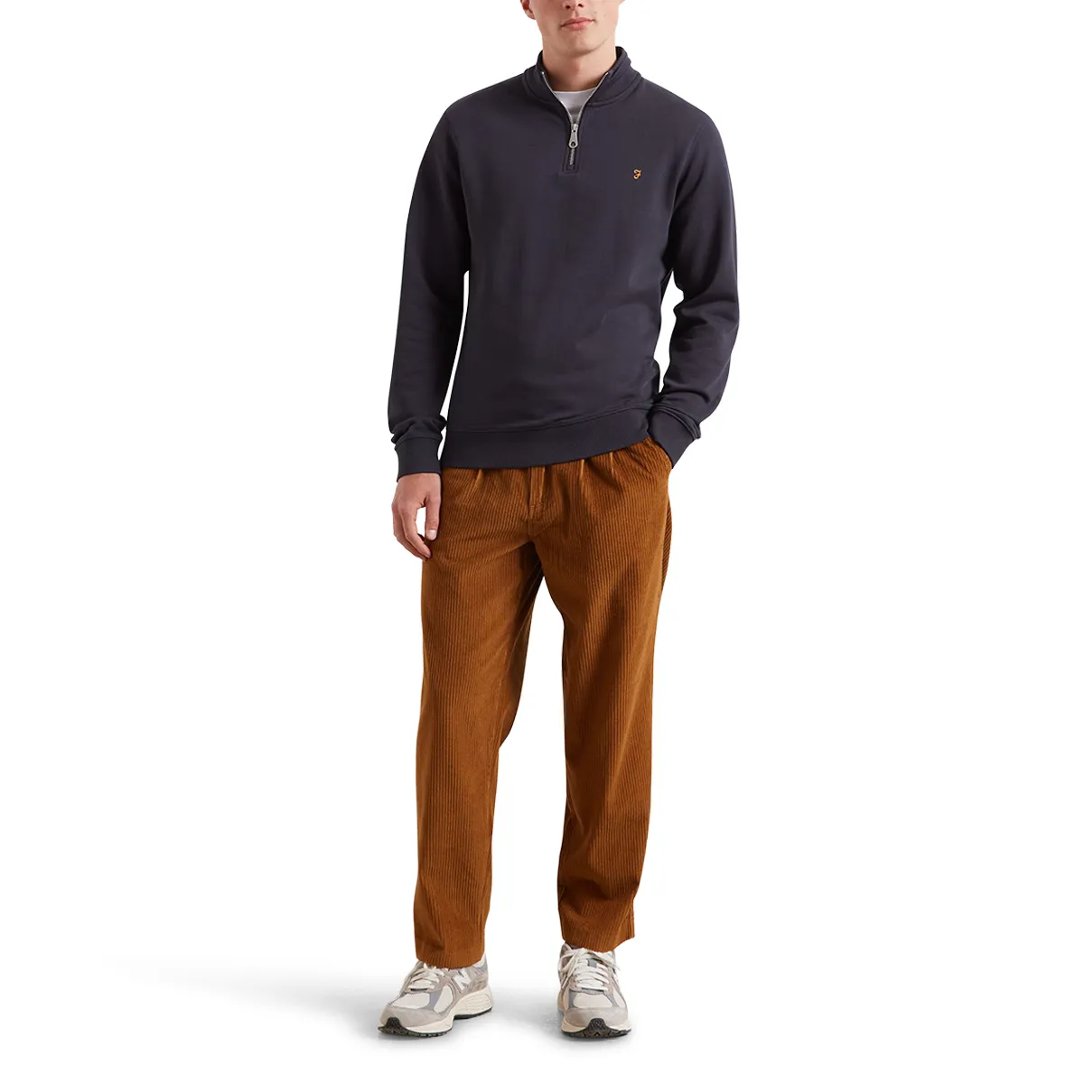 Farah Arnold Quarter Zip Sweatshirt True Navy