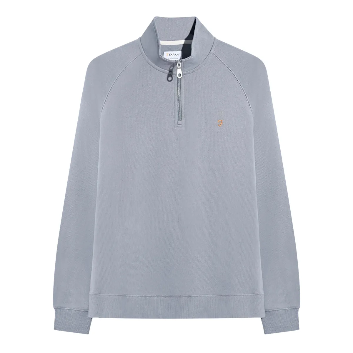 Farah Arnold Quarter Zip Sweatshirt Icelandic Blue