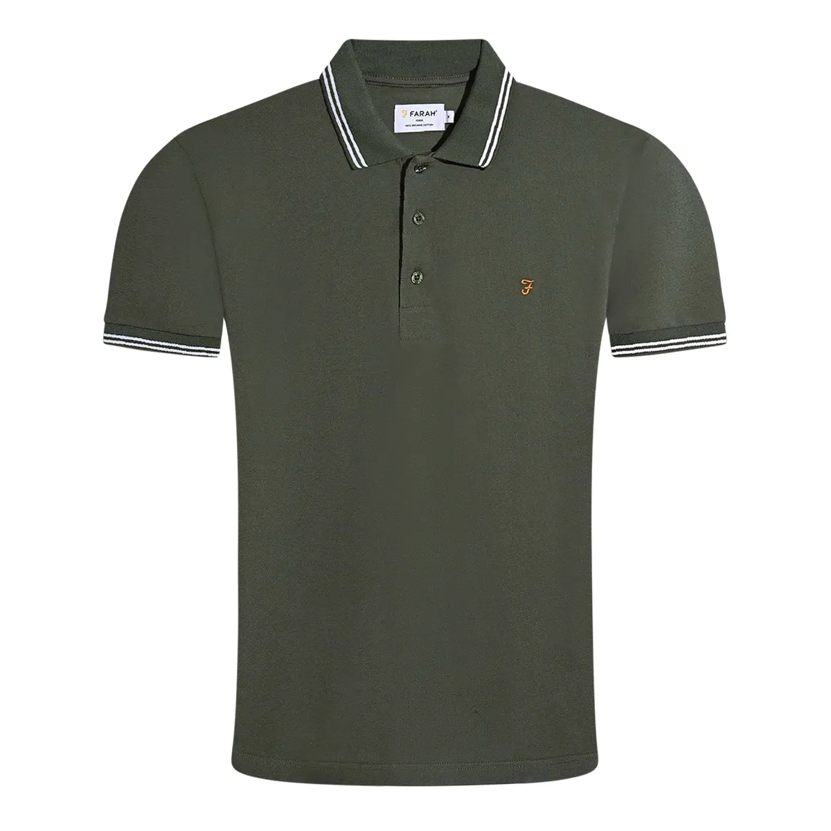 Farah SS Bowes Tipping Polo Shirt Rosemary